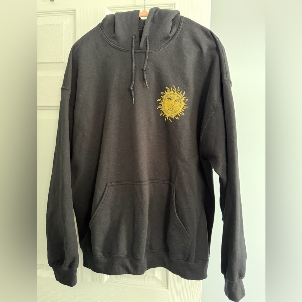 The Smashing Pumpkins Black Hoodie Sweatshirt with Yellow Sun Graphic - Picture 2 of 5